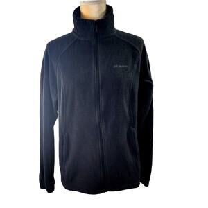 Columbia Women's Black Charcoal Fleece Full Zip Jacket Size Large